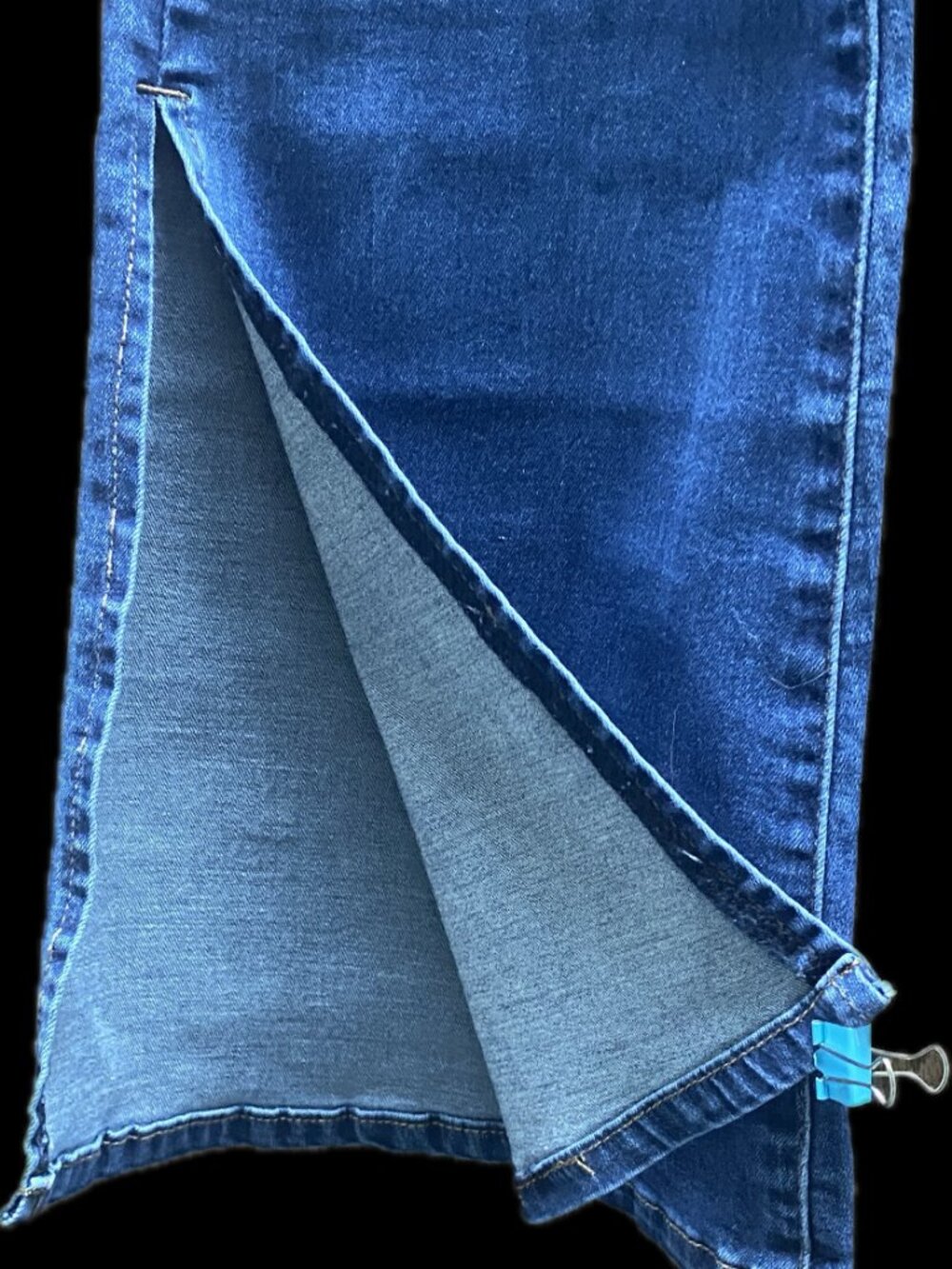 NWT Y2K-Style Bamboo Flare Jeans with 10" Side Ankle Slits Style R/A 1982-17 SIZ - Picture 6 of 12